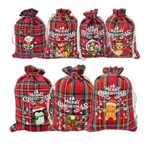 Sac à cordon en velours personnalisé pour Noël, sac à bijoux pour Noël - Product Image 6