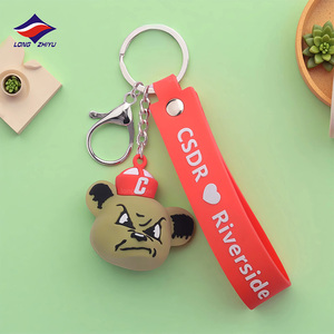 Longzhiyu 18 años fabricante alta calidad diseño personalizado dibujos animados Pvc llavero 3D silicona Anime Animal llavero - Product Image 2