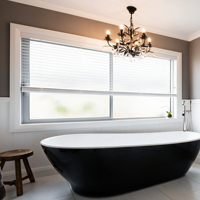 Fenêtres coulissantes modernes en aluminium sur mesure pour salle de bain, double vitrage avec stores intégrés, système de persiennes en verre pour la construction de maisons