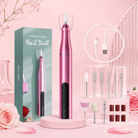 Taladro de Uñas Inalámbrico Recargable de 20000 RPM para Manicura y Pedicura Profesional - Kit de Lima de Uñas Portátil con Función de Pulido