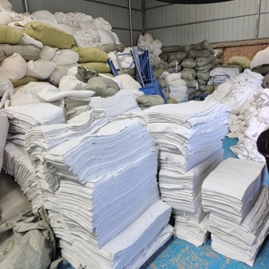Rts Cotton 10Kg 25Kg Túi Màu Trắng Dệt Công Nghiệp Bông Lau Rags Trắng Bông Rags Cắt Sử Dụng Hỗn Hợp Khăn Rags - Product Image 5