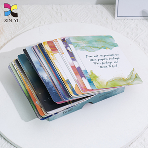 Conception de taille personnalisée <span class=keywords><strong>carte</strong></span> de santé mentale phrases de soi positives cartes d'affirmation de relaxation avec boîte - Product Image 4