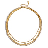 Collier pour femme Gaovo, mode européenne-américaine, haute qualité, plaqué or 18 carats, acier inoxydable, épaisseur de placage 0,3 mm, micro-incrustation