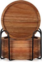 Dessous de verre personnalisés en bois d'acacia avec support pour table basse Décor de sous-verre en bois d'acacia Dessous de verre modernes pour boisson