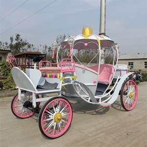 Parc d'attractions, remorque pour chevaux de mariage, transport spécial pour mariage, chariots tirés par des chevaux royaux, chariot électrique - Product Image 5