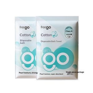 Serviette de Bain Jetable en Coton Pur <span class=keywords><strong>Freego</strong></span>, Stérilisée, Extra Large, Épaissie, pour Voyage, Emballage Individuel, Vente en Gros - Product Image 1