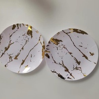 Assiettes jetables en plastique blanc robustes pour fêtes de Noël et mariages, 7,5/10,25 pouces, pour dîner, dessert et salade, 100 % biodégradables