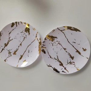 Assiettes jetables en plastique blanc robustes pour fêtes <span class=keywords><strong>de</strong></span> Noël et mariages, 7,5/10,25 pouces, pour dîner, dessert et salade, 100 % biodégradables - Product Image 6