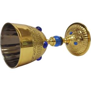 Copa de Latón Premium de 18 cm |   Acabado en Oro |   Vaso de 250 ml |   Vajilla de Lujo para Decoración de Comedor y Bar en el Hogar 2026 - Product Image 1