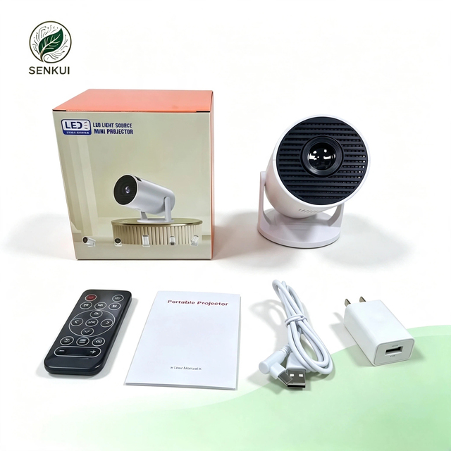 Cross-Border Smart Projector with LED Lamp Mirror Portle Wireless Synchronous Screen Projector