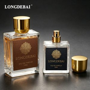 Premium Simple Rectangle Empty Crimp Perfume <b>Glass</b> Bottle 30ml 50ml 100ml Sprayer Clear Perfume Bottle - Product Image 2