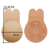 9CM populaire Invisible dos nu adhésif soutien-gorge lavable oreille de lapin poitrine soulever soutien-gorge mamelon couvre pour les femmes