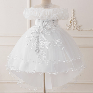 2025 हाई-एंड लड़कियों की राजकुमारी लेटी ड्रेस मेष फूलों की पोशाक के लिए फूलों की पोशाक - Product Image 4