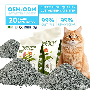Litière pour chat en bentonite concassée OEM en gros, faible teneur en poussière, haute densité, agglomération rapide, contrôle des odeurs - Product Image 1