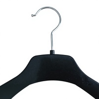 Schwarze Kunststoff-Kleiderbügel Platzsparende Bügel mit Drehbarem Haken, Robuste Bügel für Hosen, Jacken, Kleider und Mäntel