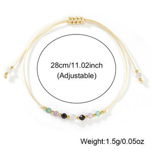 महिलाओं के लिए गो2बोहो राशि जन्मदिन के उपहार के लिए एडजस्टेबल न्यूनतम क्रिस्टल बीड ब्रेसलेट हैंडमेड गहने - Product Image 6