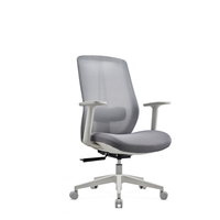 Chaise de bureau exécutive ergonomique et contemporaine PM2932 avec dossier en maille et appui-tête réglable pour bureau à domicile et atelier