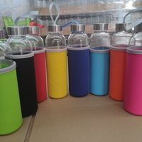 Botella de agua deportiva de vidrio de borosilicato de 1000ml con logotipo personalizado impreso, taza de té de la leche de jugo portátil, corcho para regalos espaciales de Tequila