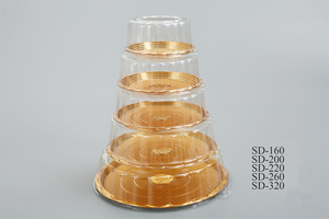 Boîtes à gâteaux rondes jetables en plastique PET, contenants de stockage pour aliments, sushis, salades, bonbons, usage industriel, lot de boîtes en plastique PET - Product Image 5