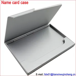 Custom engraving light silver aluminum Slim Pocket business Credit Card name card holder for man promotional gift