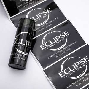 Étiquettes autocollantes rectangulaires en PET brillant Eclipse Hair Fibers pour produits de soins personnels - Product Image 2