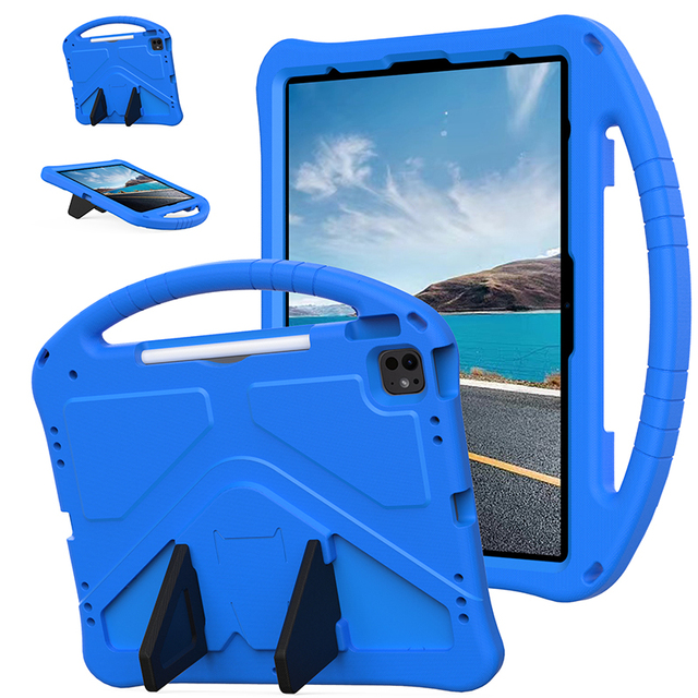 Kids Case for iPad Air 13 Inch Shockproof Rugged EVA Handle Stand Child Proof Tablet Case with Pen Holder for iPad Pro 12.9"