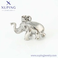 XUPING 33377 Vente en gros de bijoux en acier inoxydable unisexe, série animaux, design éléphant, pendentif tendance, soldes de liquidation