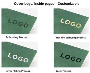 Libreta Personalizada A5 con Cinta Verde, Cubierta de Cuero PU Suave Tipo Piel de Oveja, con Logotipo, Regalo Promocional Empresarial - Product Image 4