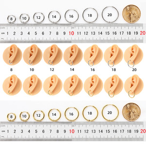 <span class=keywords><strong>Pendientes</strong></span> de Aro Huggie de Acero Inoxidable, Chapados en Plata y Oro, de 1.2-5mm, 6mm, 8mm, 10-20mm, 14k, 18k, con Anillo de Salto, en Tamaños Pequeños, <span class=keywords><strong>Mini</strong></span>, Grandes y Gruesos - Product Image 6
