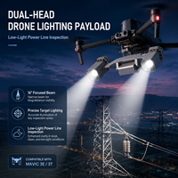 Projecteur de recherche compact à double tête MLA 30, lumière d'avertissement 2500LM 30W, interface Type-C pour kit de charge utile d'inspection Mavic 3E 3T