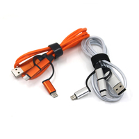 Câble de charge rapide, plusieurs tailles, pour une charge rapide pratique, tout-en-un, câble de chargeur tressé en nylon, micro-USB