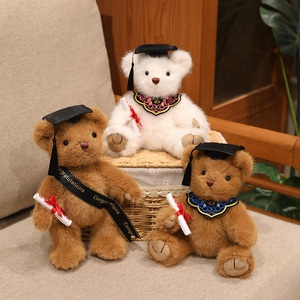 Oso de Peluche Personalizable con Logotipo, Oso Doctor Súper Suave, Peluche de Graduación, Algodón PP, Título de Maestría - Product Image 4