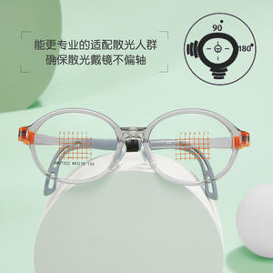 Montures de lunettes pour enfants Swiss Ems, monture ronde complète en acrylique antidérapante MM7322, origine Danyang - Product Image 2