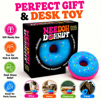   Jouet Squishy Schylling Donut Maltose à Rebond Lent, Jouet Sensoriel Anti-Stress à Presser Doucement pour la Décompression