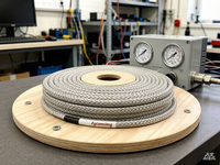 Câble thermocouple pour équipement électrique industriel KX-GTG-P, conducteurs Ni-Cr/Ni-Si, blindage en acier inoxydable, gaine en fibre de verre