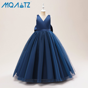 MQATZ ODM Satin Sleeveless <strong>Dress</strong> with Big Bow for Girls New Arrival <strong>Kids</strong> Party Birthday <strong>Dress</strong> LP-505 - Product Image 5