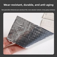 Ruban adhésif en tissu de fibre de verre haute température avec feuille d'aluminium - pour tuyaux de climatisation/solaire, protection solaire, anti-âge, isolation thermique, étanchéité des fuites