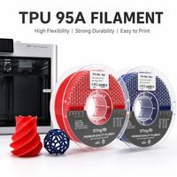 Filament d'impression 3D en TPU élastique flexible de 1,75 mm, matériau 95A, rouleau flexible de 1 kg, 500 g, 250 g, rouge, noir, pour impression 3D