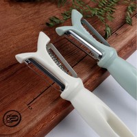 Keukenhulpjes 2-in-1 Dubbele Multifunctionele Handmatige Groentehakker Groentesnijder Aardappel Schiller met Antislip Handvat