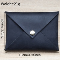 Casing Dompet Koin Bisnis Kulit Kuda Gila, Pemegang Kartu Amplop Logo Kustom Dompet Koin Kredit Bisnis Kulit Kuda Gila