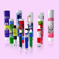 Tube d'emballage léger en aluminium-plastique pour chewing-gum, diamètre 12,7-35 mm, bouchon à vis, graphisme personnalisé, protection UV, cosmétique et soins personnels