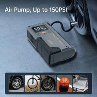 Booster Aki Mobil Portabel 4 in 1 12V dengan Kompresor Udara Pompa Pengisi Ban Power Bank CE ROHS Jump Starter