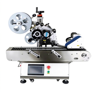 Machine d'étiquetage automatique horizontale pour bouteilles rondes, flacons, liquides oraux, cosmétiques, petites bouteilles en verre, applicateur d'étiquettes - Product Image 1