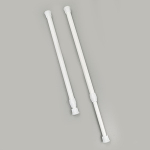 Adjustable Retractable Curtain Rod Straight White For Bathroom Shower Window Wardrobe Bedroom Towel Rod - Product Image 1