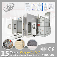 Cabine de peinture automobile 24 kW à chauffage électrique, 3 portes en aluminium, installation facile, certifiée CE ISO, pour séchage de peinture automobile, garantie 1 an, USA