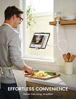 Support de tablette Lamicall STGT03 à bras flexible conique unique, entièrement réglable pour la lecture au lit, compatible avec les appareils de 4,7 à 13 pouces