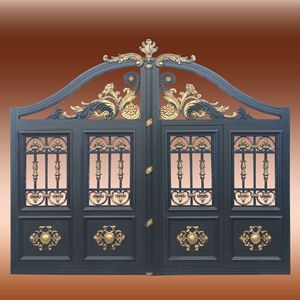 Đường lái xe đúc nhôm gấp cổng di động thiết kế hình ảnh OEM hợp chất tường cổng thiết kế nướng thiết kế cửa nhôm - Product Image 6