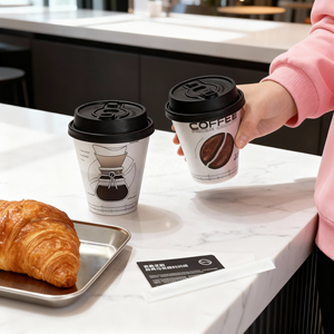 Gobelets en PP personnalisés de qualité alimentaire, autocollants intérieurs en film métallique argenté, tasse creuse en plastique avec <span class=keywords><strong>couvercle</strong></span> pour le thé au lait, café glacé - Product Image 2