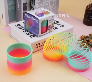 Детские игрушки для волшебной радужной пружинной катушки из пластика для волшебных радужных кругов с цветовыми эффектами с блестками - Product Image 5