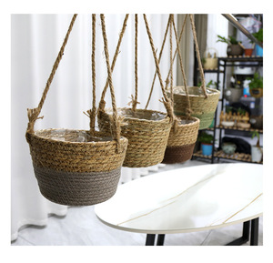 Cesta de Almacenamiento Tejida de Paja Sintética, Decorativa, Tipo Mimbre, para Macetas, al Precio Más Bajo de Fábrica - Product Image 4